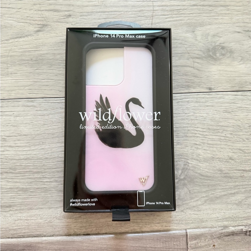 Wildflower iPhone 14 Pro Max Case Black Swan